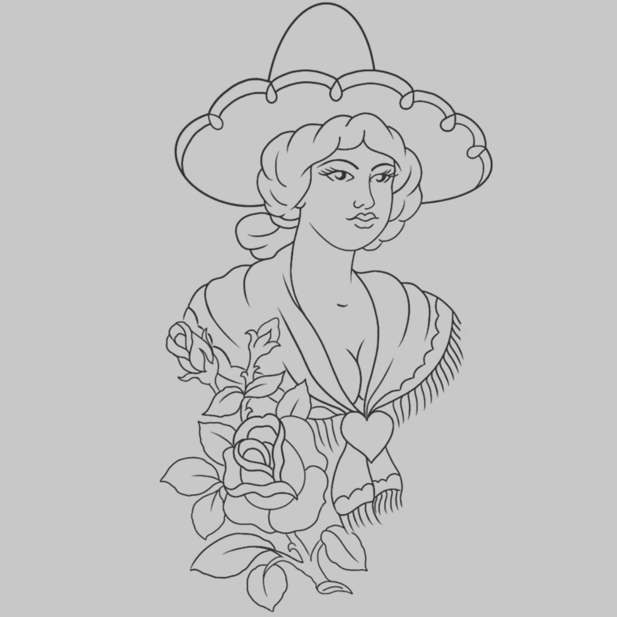 Rose hat lady tattoo by jeff madonna poppycock tattoo