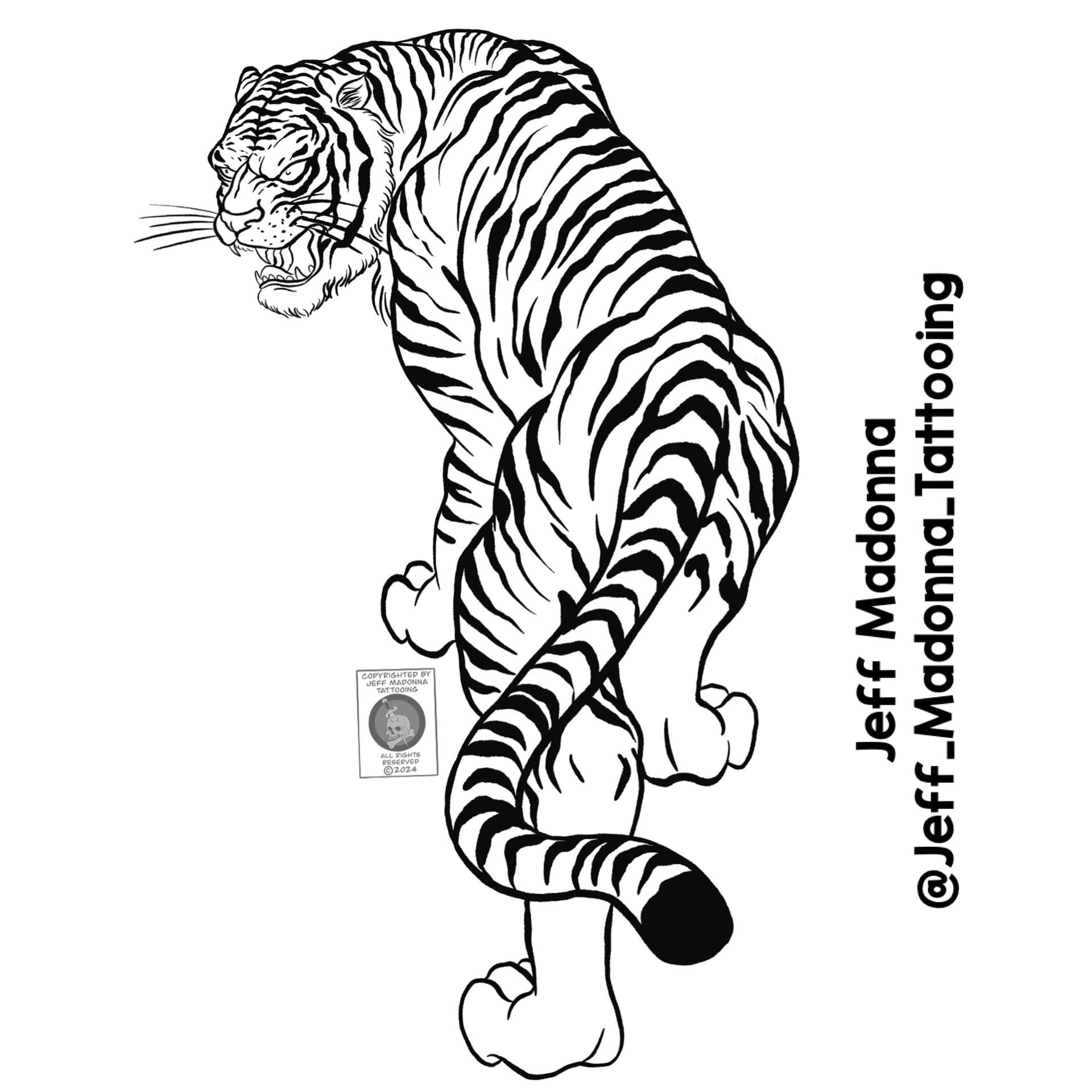 Tiger Tattoo By Jeff Madonna Poppycock Tattoo tiger-tattoo-by-jeff-madonna-poppycock-tattoo